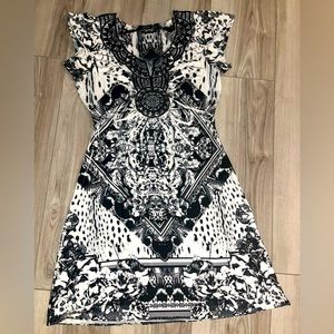 VGUC Apt. 9 Black and White Dress with Embellishment